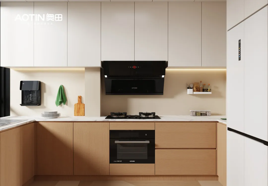 原木風(fēng)廚房裝對了！奧田一站式廚電，讓做飯變成治愈日常